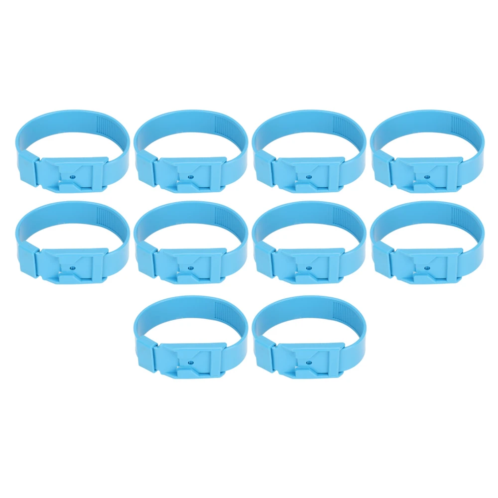 10Pcs Goat Collar Sheep Identification Bands Livestock Marking Ring Farming Equipment 36cm Blue