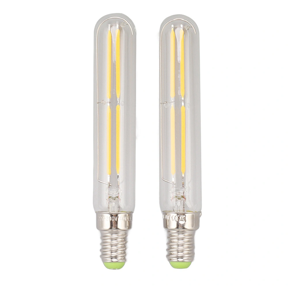 2Pcs LED Tube Bulb 4W E14 2300K Tubular Light Lamp Bulbs T20x120 220‑240V for Lighting