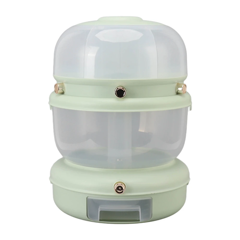 Grain Dispenser Multi Function Food Grade PP Material Rice Bucket Rotation Large Capacity for Househeld Food Storage Light Green Double Layer