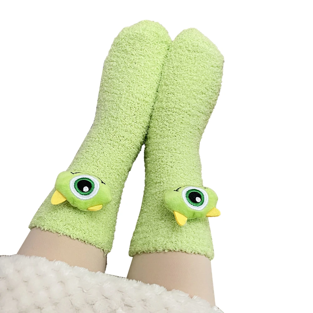 Fluffy Socks Cute Cartoon Decoration Cozy Trendy Coral Fleece Winter Warm Socks for Home Sleep Type 4 32 to 42 Size