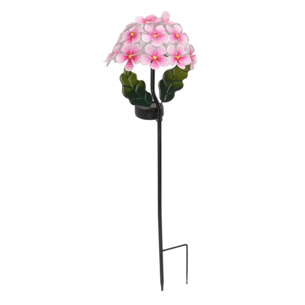 Solar Garden Lights LED Outdoor Decorative Lights Solar Hydrangea Flowers Lights Pink