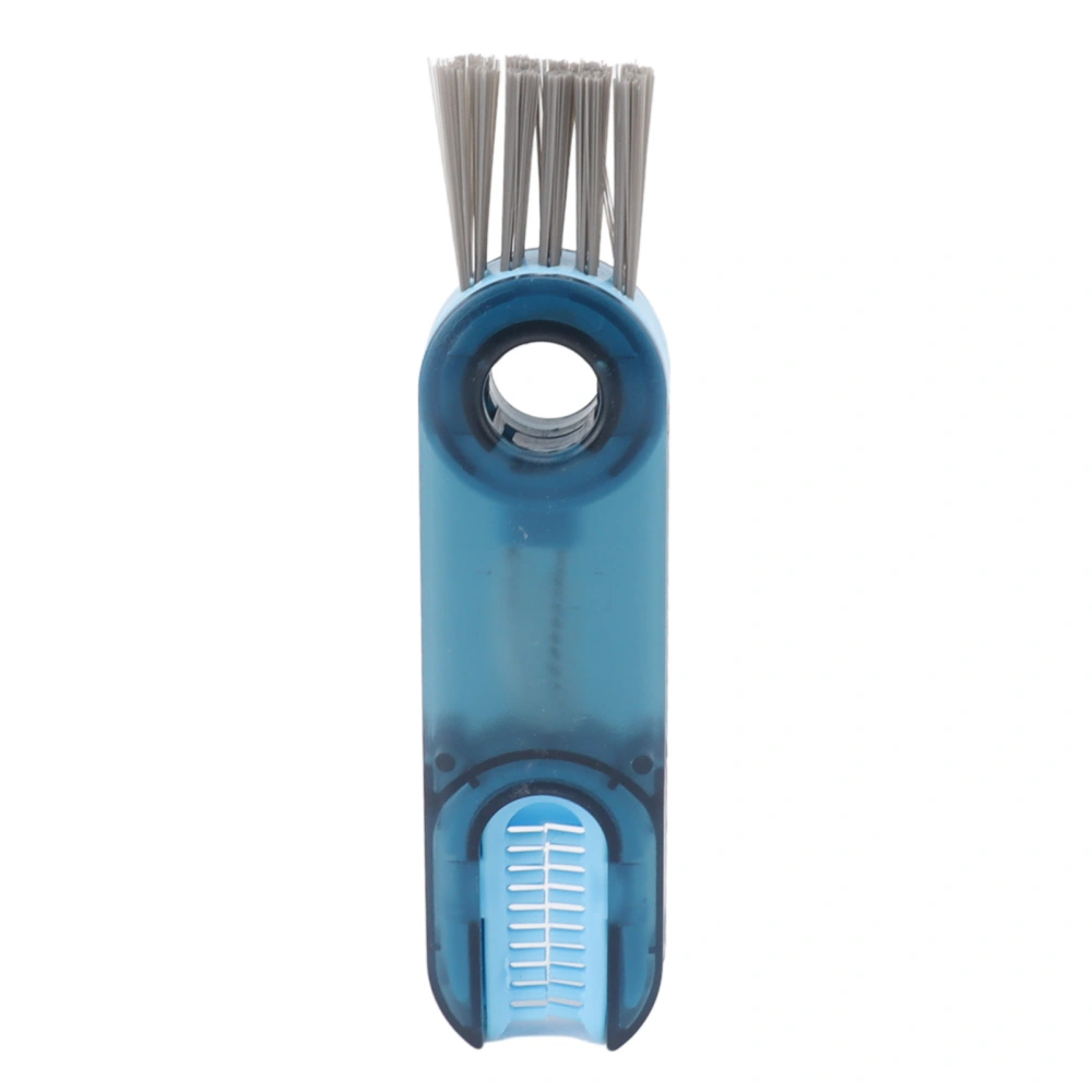 3 in 1 Bottle Cup Lid Crevice Cleaning Brush Multifunctional Crevice Cleaning Brush for Nipple Blue