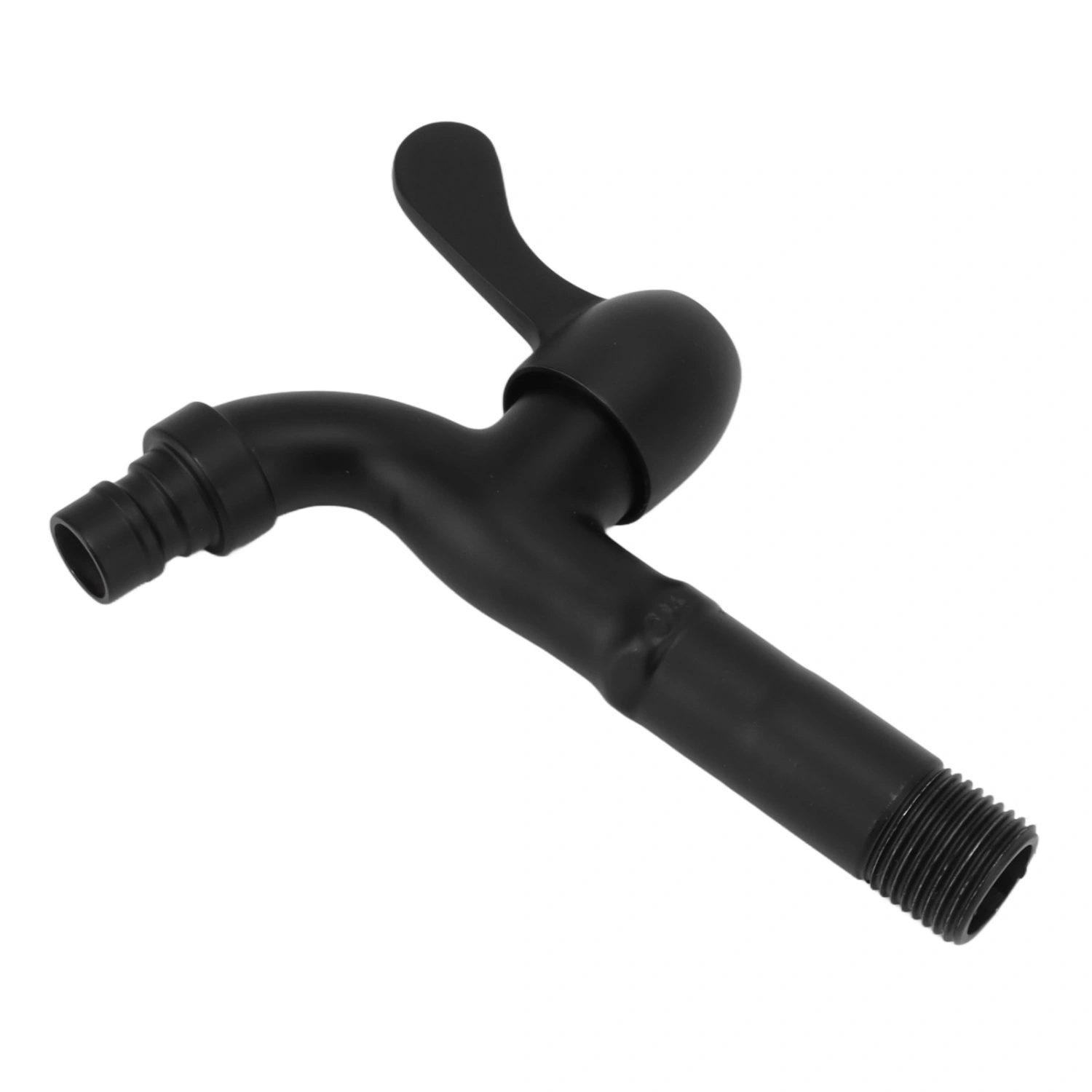 Water Faucet 304 Stainless Steel G1/2 Caliber Wall Mounted Long Style Single Cold Water Tap Black Washing Machine Faucet