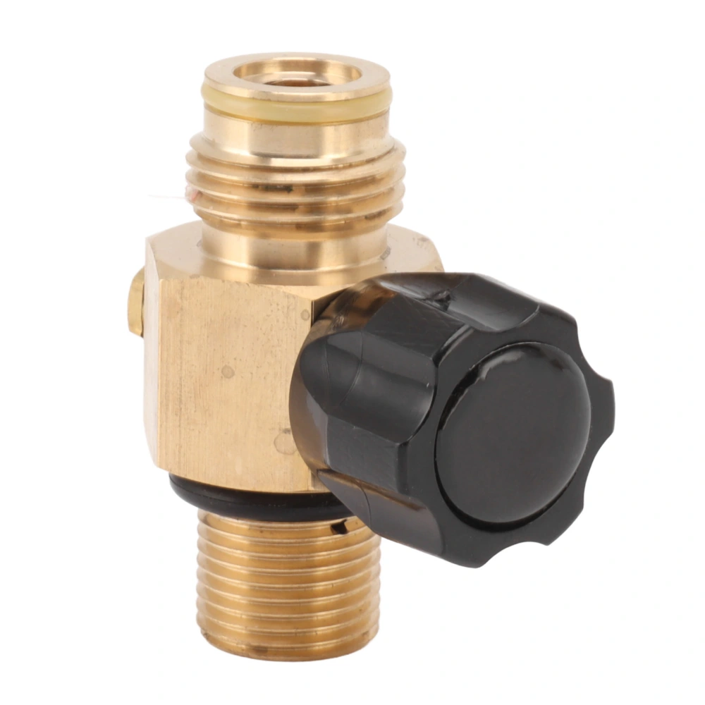 G1/2 14 CO2 Cylinder Refill Adapter 5000psi Maximum Pressure Brass M18x1.5 Refill CO2 Tank Valve Adapter Black