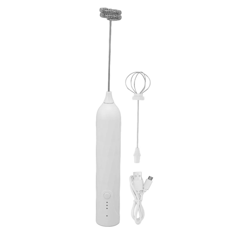 Small Household Egg Beater Mini Multifunctional Blender Handheld Electric Stirrer Foam Maker Whisk Cordless Milk Coffee Foamer White