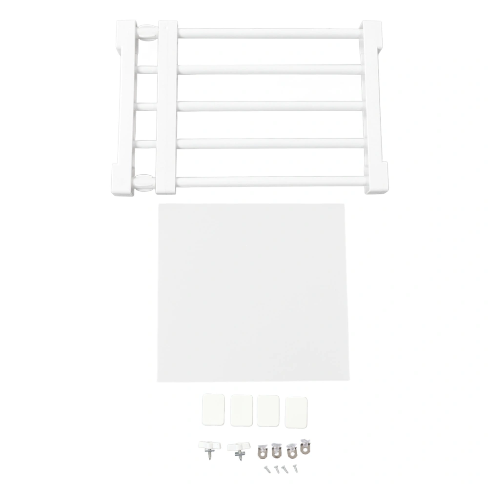 Closet Tension Shelf Expandable Nail Free Cabinet Divider Storage Rack for Wardrobe Cupboard 38‑55cm / 15‑21.7in Length