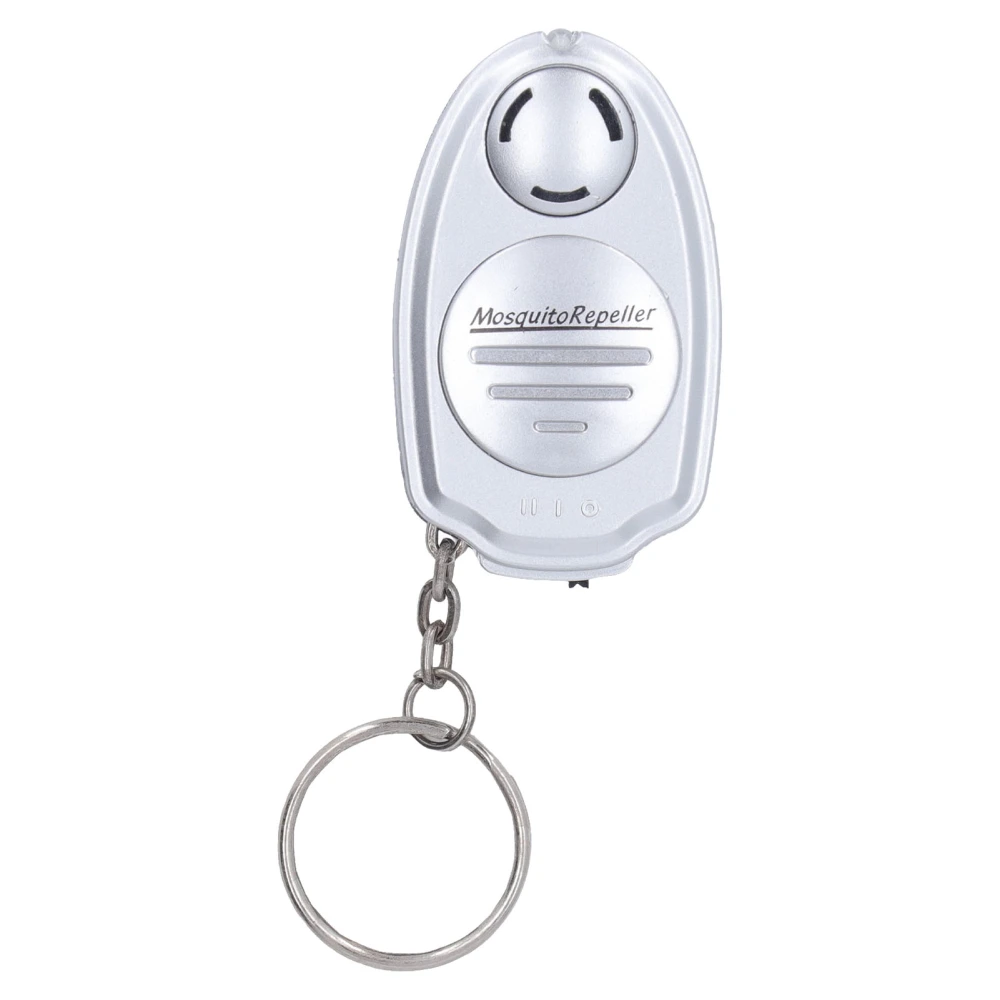 Ultrasonic Mosquito Repeller Mini Safe Radiation Noise Free Silver Electronic Insect Repeller with Keyring