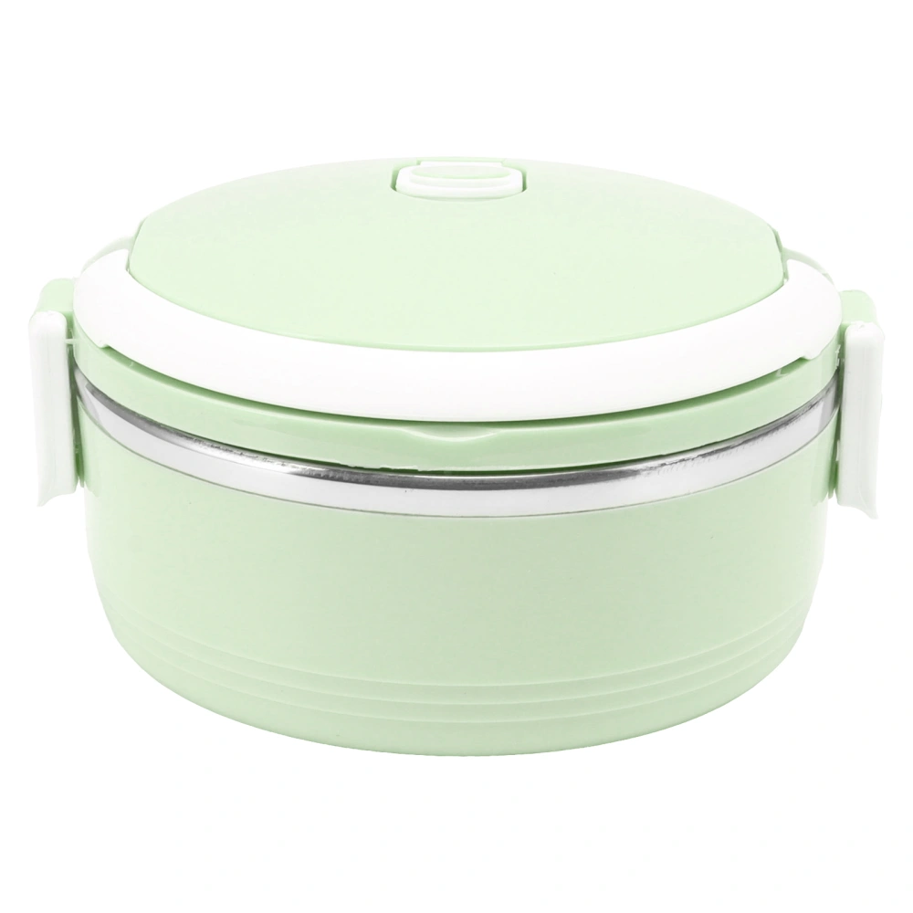 Thermal Lunch Box Stainless Steel Single Layer Portable Insulated Bento Box with Safety Buckle for Children Adult Green