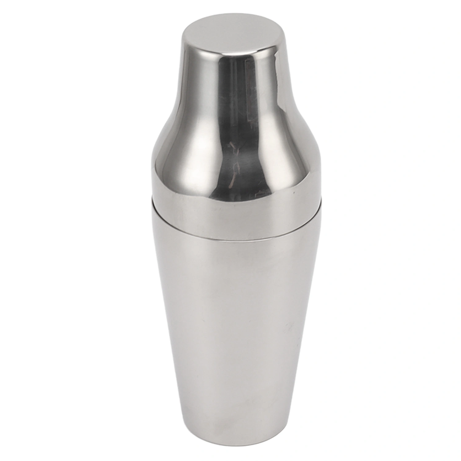 Stainless Steel Drink Shaker French Style 2 Section Martini Mixer Drink Shaker for Bar Home Camping Picnic Silver