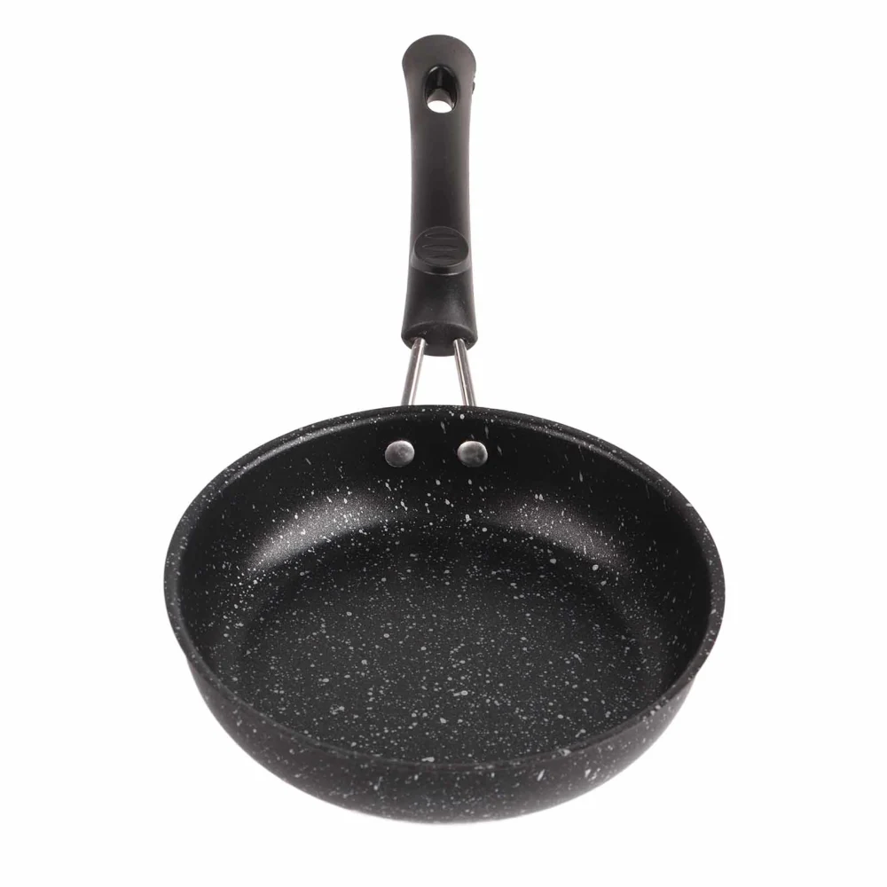 Frying Pan Stainless Steel Ergonomic Handle Fast Even Conduction Antistick Cooking Skillet for Bacon Steak Onion 7.1in