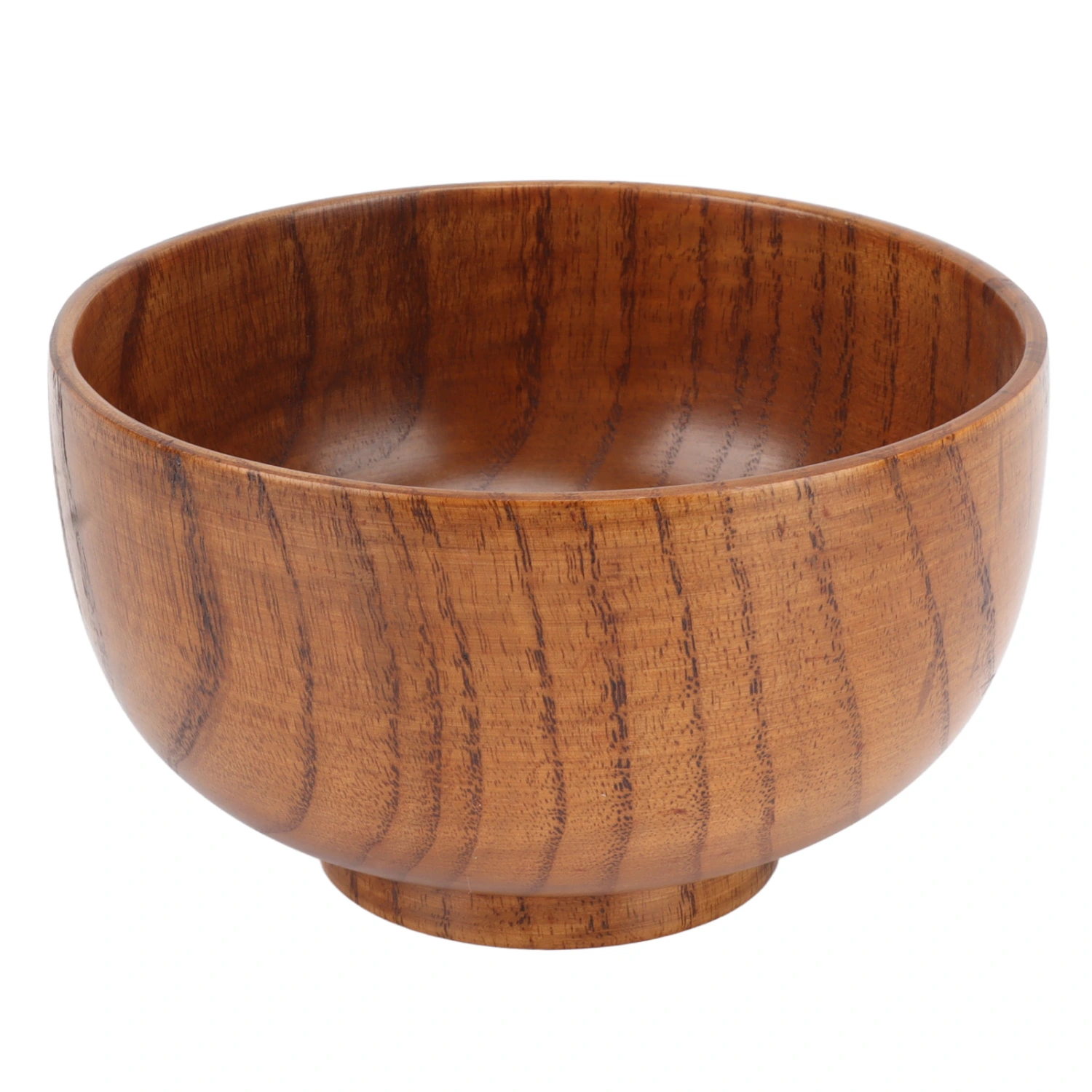 Wood Soup Bowl Unique Texture Exquisite Smoothly Round Wooden Bowl for Rice Noodle Salad Fruit