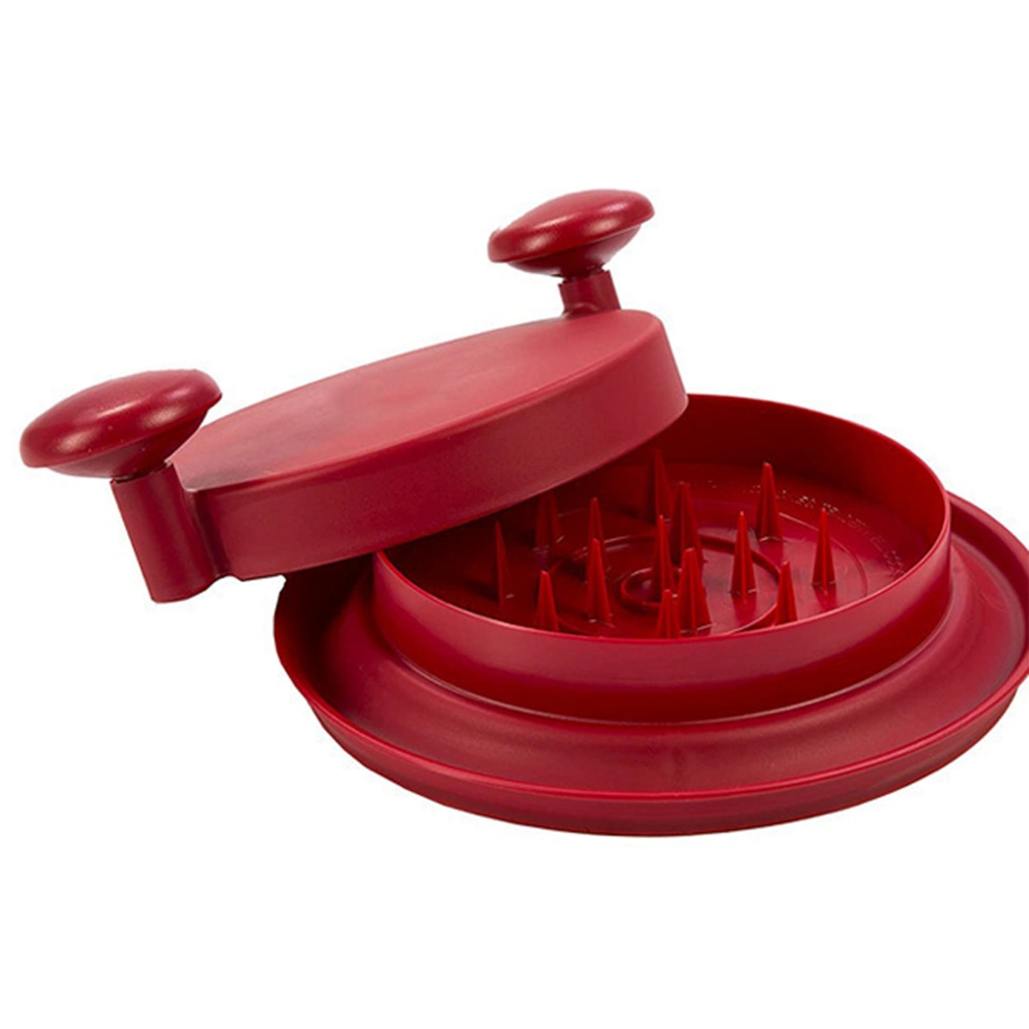 Meat Shredder Prevent Slip Base Efficient Manual Meat Shred Machine with Handles for Chicken Beef Red