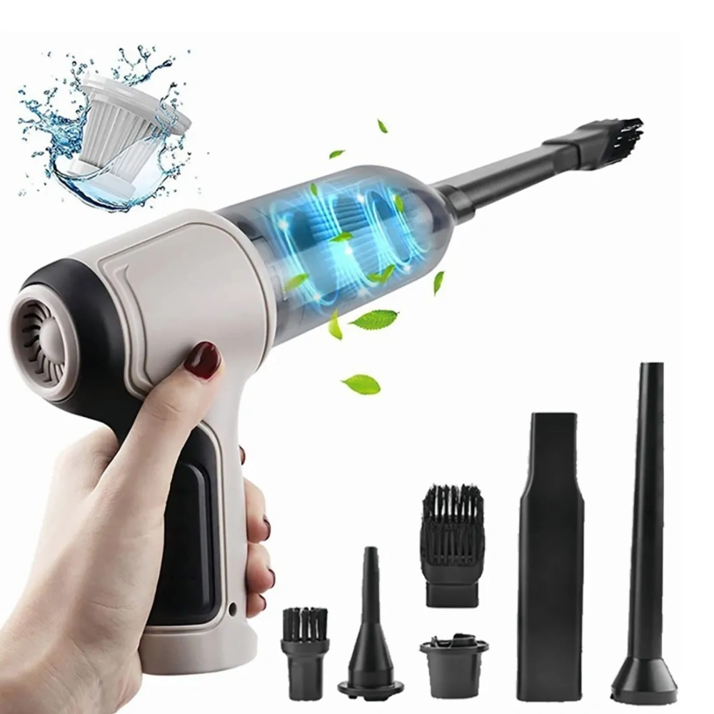 Car Vacuum Cleaner DC 7.4V 120W Strong Suction Low Noise Portable Pet Hair Vacuum Cleaner for Car Home Office