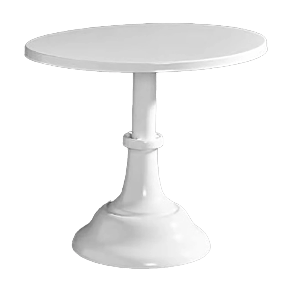 Metal Cake Stand European Style Anti Slip Round Cake Stand for Weddings Parties Anniversaries Medium White