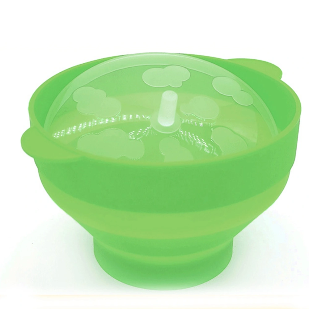 Microwave Silicone Popcorn Popper Collapsible Silicone Popcorn Maker Bowl with Handle Lid