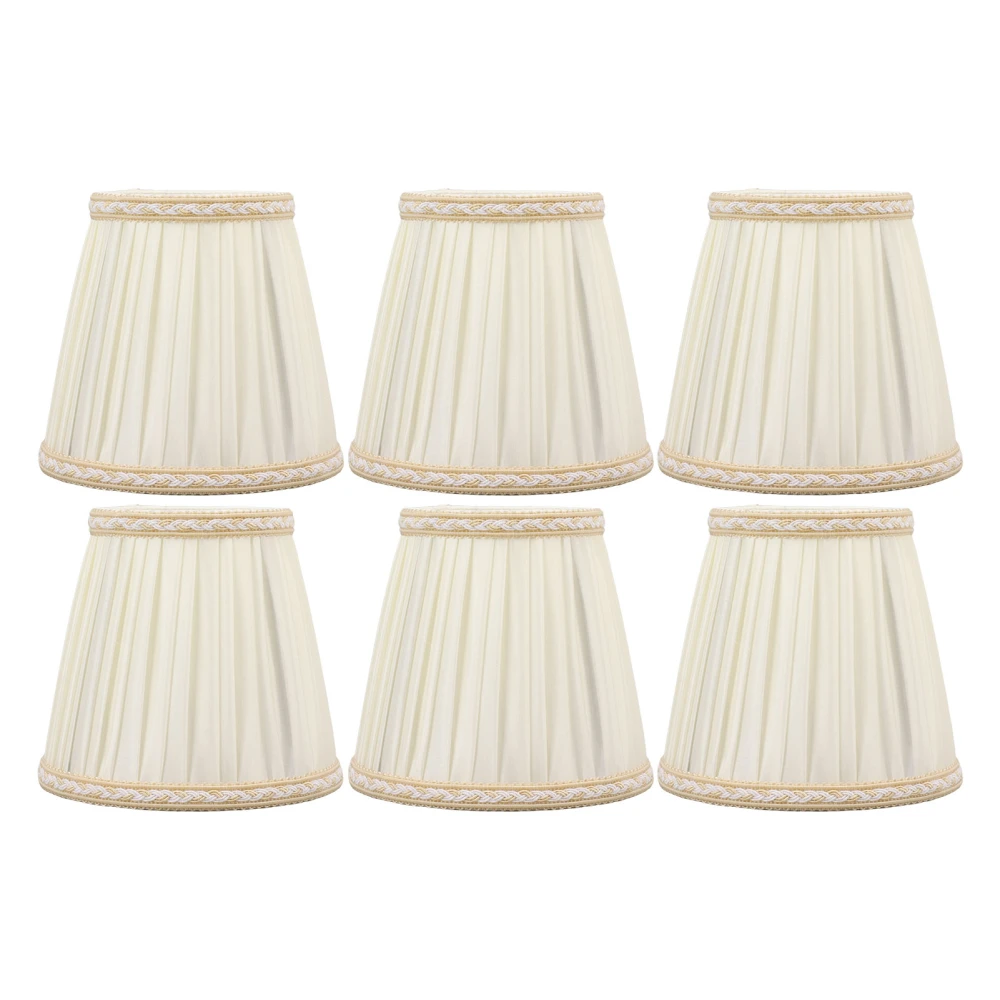 6PCS Fabric Lampshade Modern Simple Wear Resistant Decorative Wall Lamp Shade for Bedroom