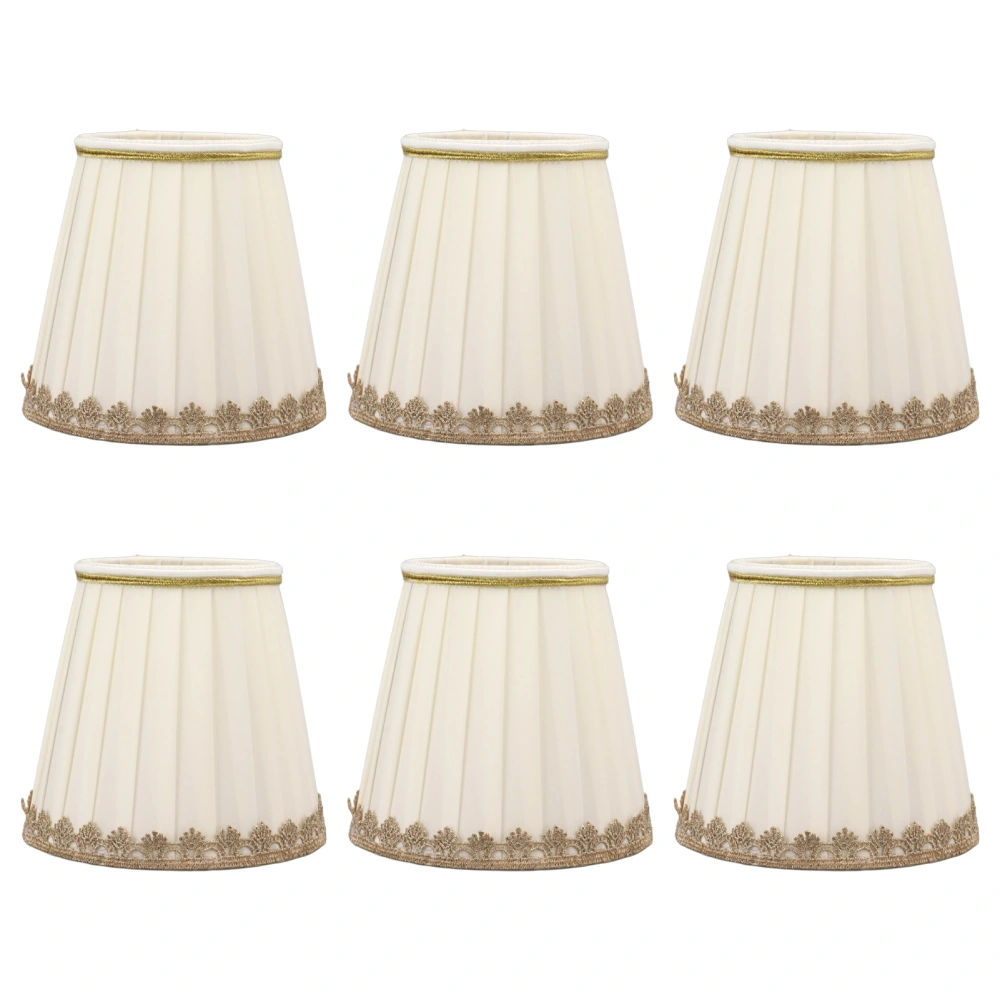 6PCS Candle Lamp Lampshade Clip On Fabrics Lampshades Set for Table Lamp Wall Lamp