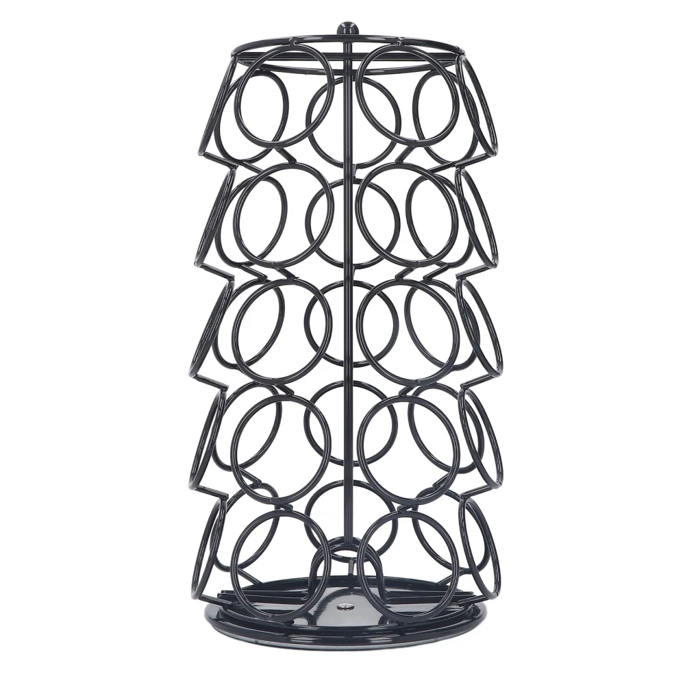 Coffee Pod 360 Degree Rotating Carousel Holding 35 Capsules Coffee Capsule Holder for Dolce Gusto Black