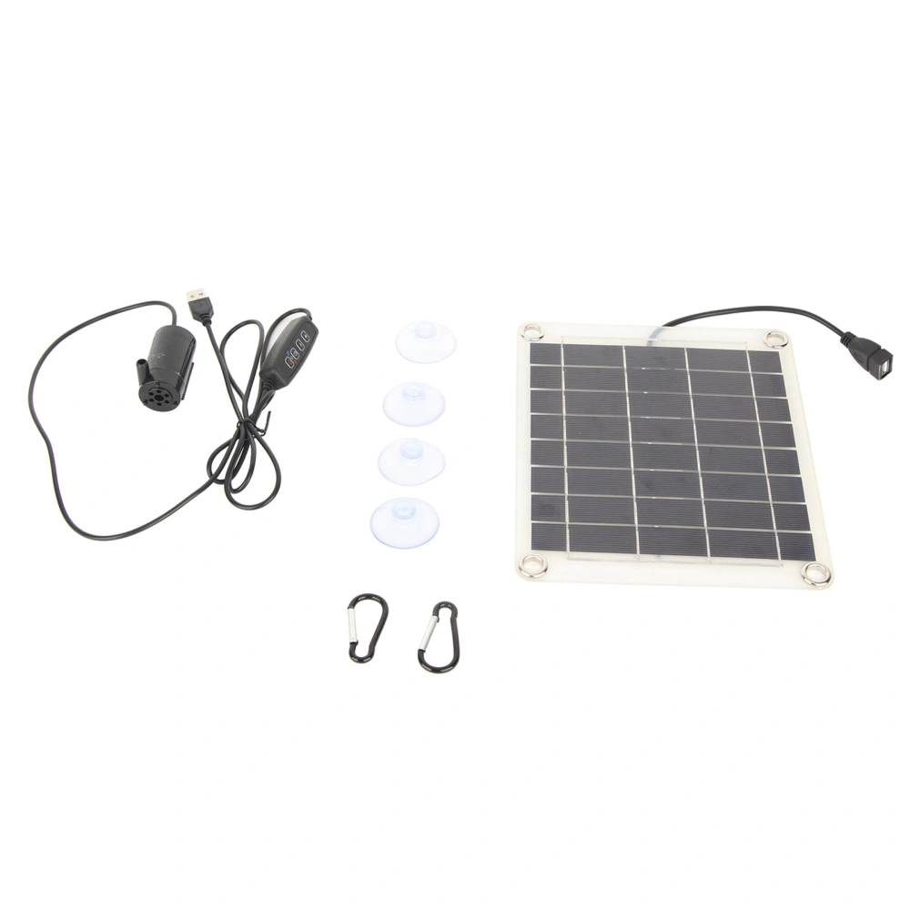 Solar Water Pump Kit 10W Double Sided Monocrystalline Silicon Solar Panel 5V 3W Low Noise Water Pump Kit