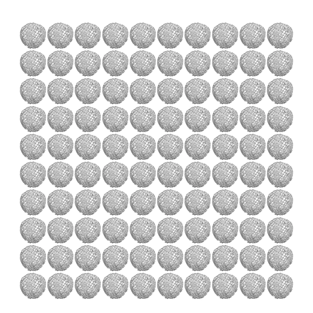 100Pcs Tobacco Pipe Ball Screen Filter 16mm Stainless Steel Washable for Smoking