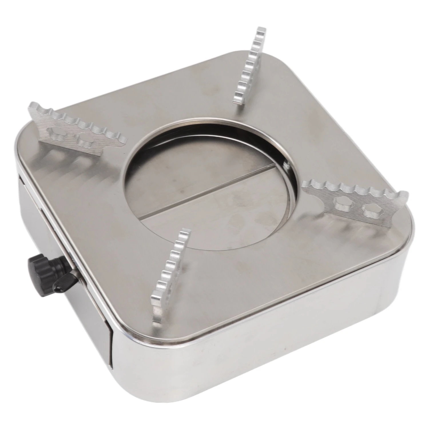 Alcohol Stove Stainless Steel Silver One Piece Design Drawer Structure Spirit Burner for Home Hiking