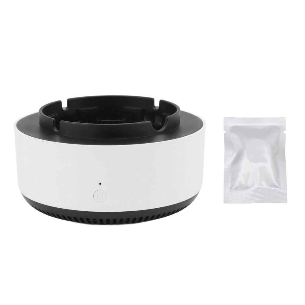 Smart Ashtray Self Extinguishing Small Multifunctional Negative Ion Air Purifier Ash Tray for Home White and Black