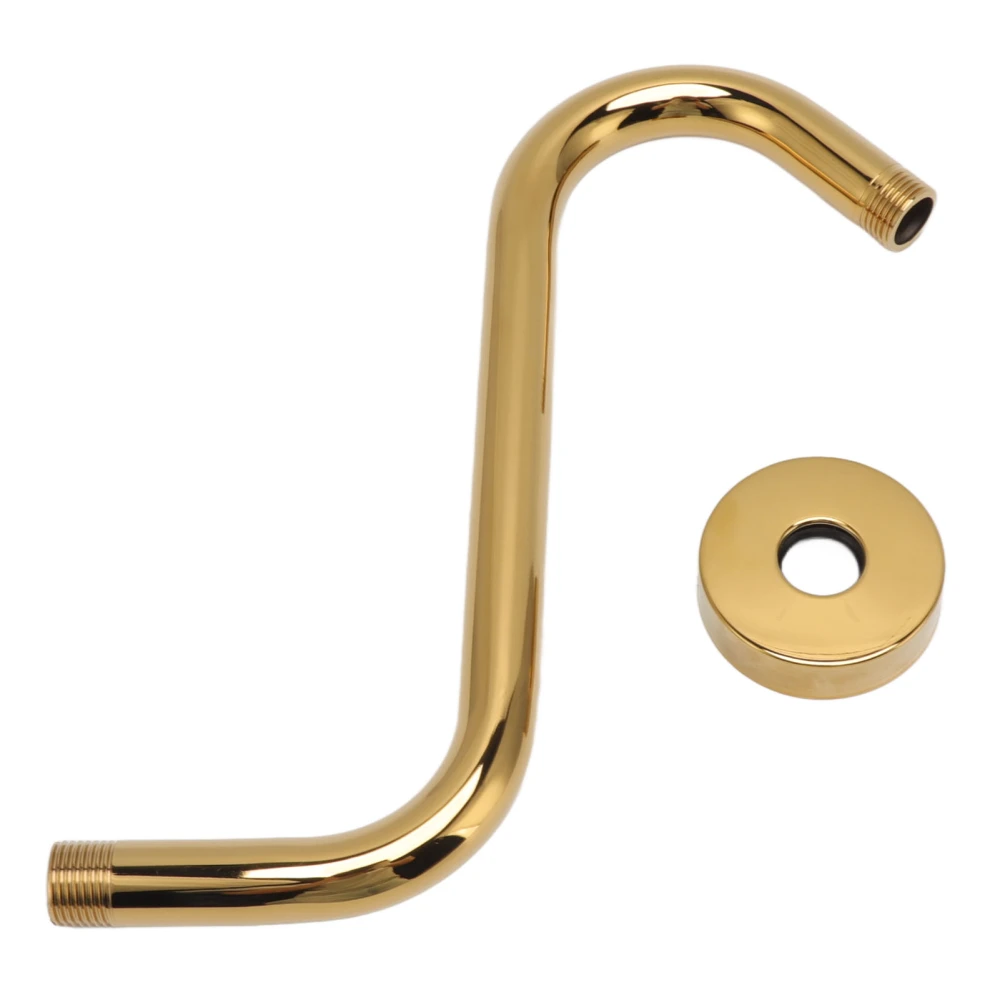 304 Stainless Steel S Shaped Shower Arm Gold Shower Head Extension Arm Bathroom Hardware Accessories