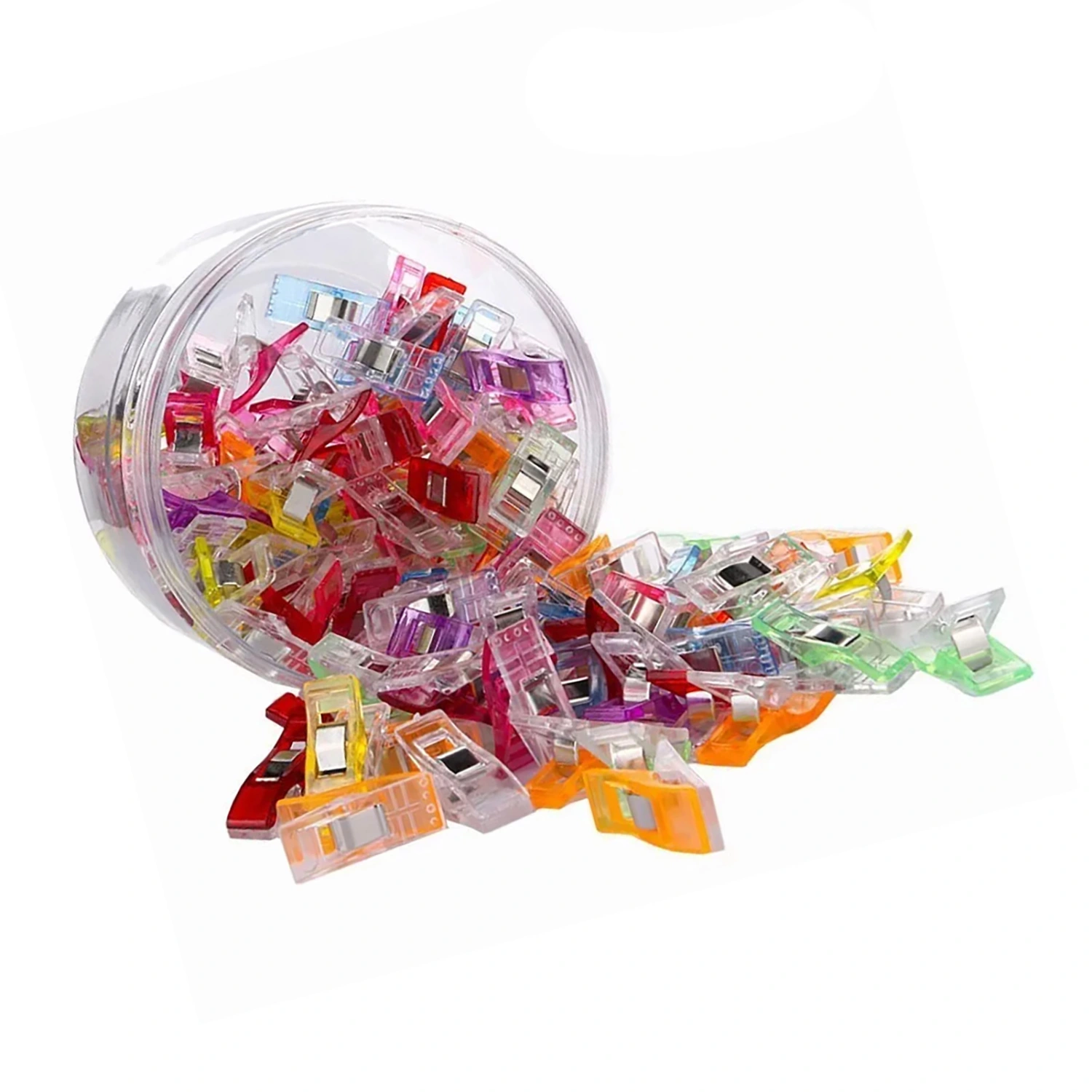 100Pcs Mixed Color Multipurpose Sewing Clips Small Sewing Clips for Crafting Quilting 27x10x15mm