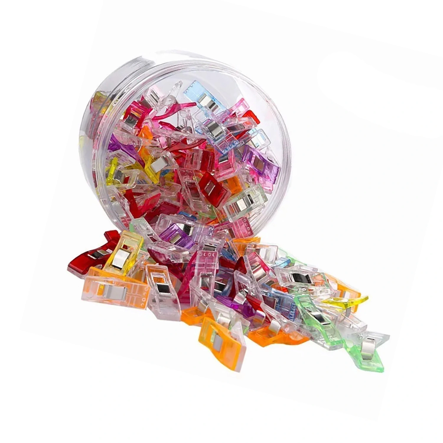 100Pcs Mixed Color Multipurpose Sewing Clips Small Sewing Clips for Crafting Quilting 27x10x15mm