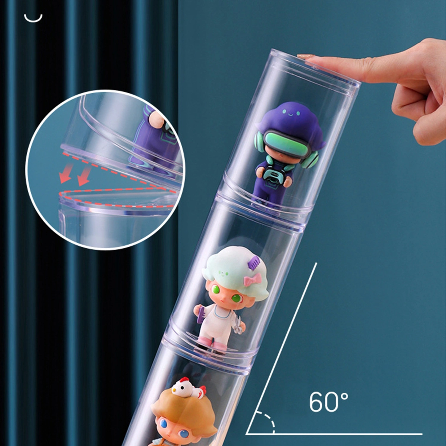 Dust Proof Action Figure Storage Boxplastic Clear Transparent Cartoon Figure Doll Display Case