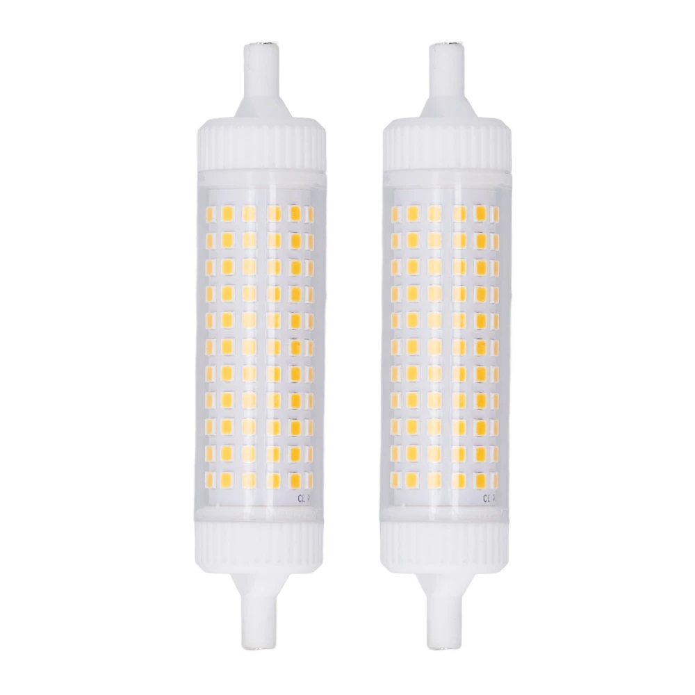 R7s Bulb Dimmable 118mm Double Ended Eye Protection 154 LEDs 15W Bulb for Stage Floor Lamp 110V 2pcs Warm Light