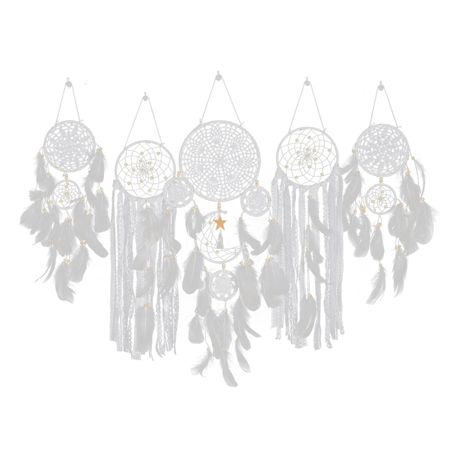 Bedside Dream Catcher Moon and Star Wall Decoration Hanging Decor​