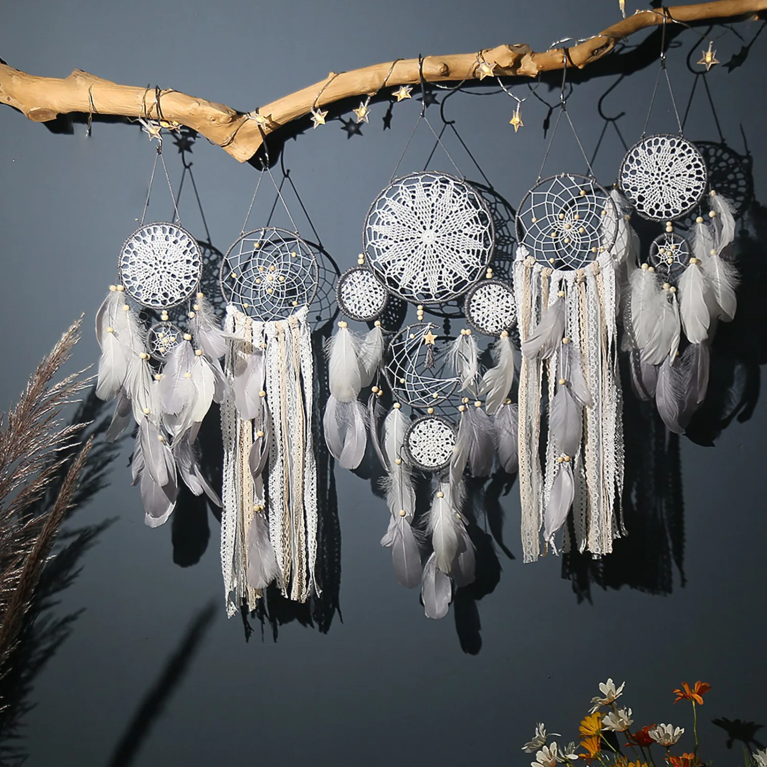 Bedside Dream Catcher Moon and Star Wall Decoration Hanging Decor​