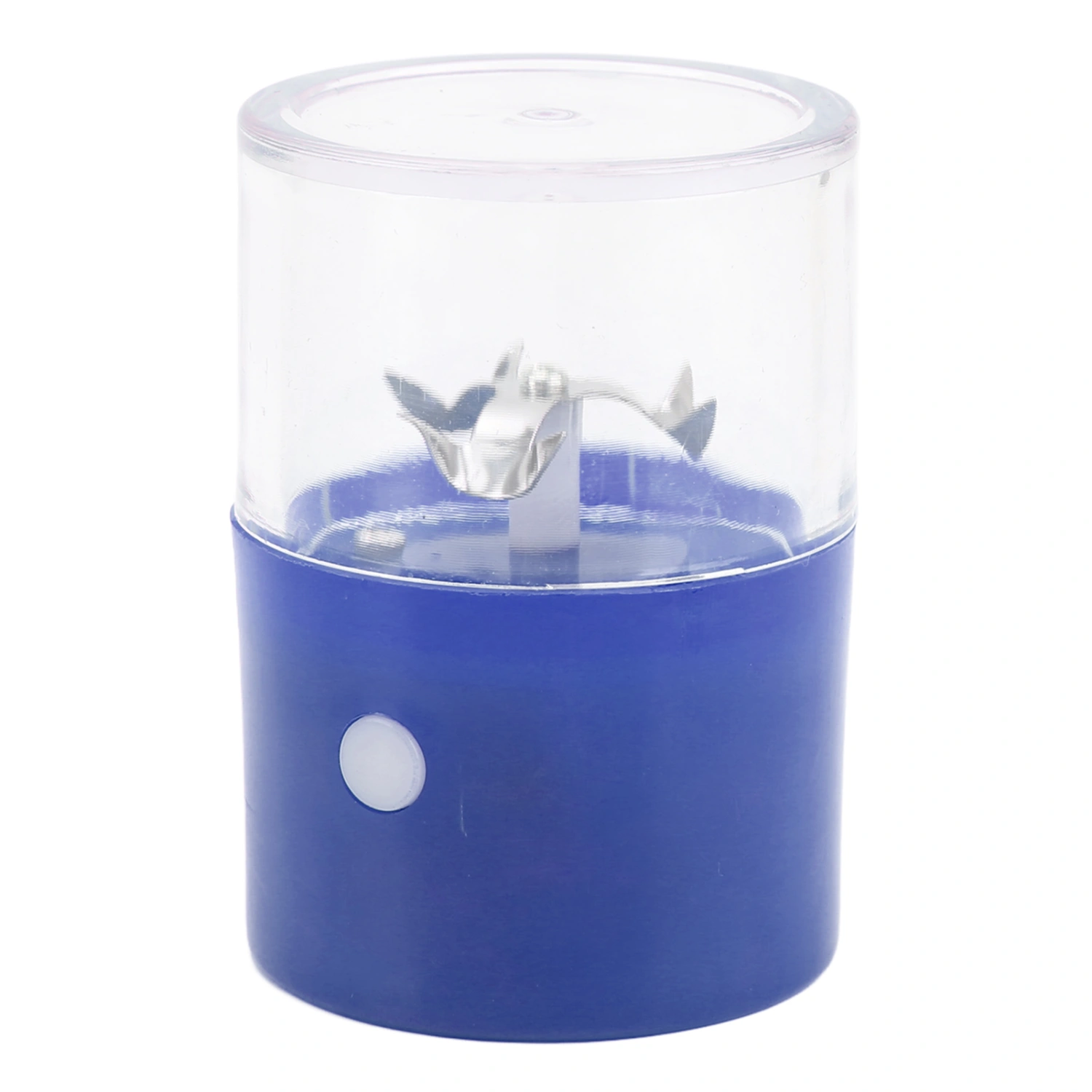 Electric Spice Grinder Stainless Steel Blade USB Rechargeable Portable Crusher Grinder Cracker for Spice Herb Cigarette Blue