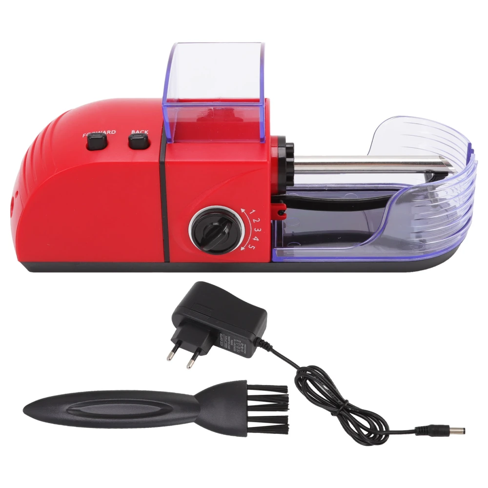 Electric Automatic Cigarette Rolling Machine 8mm Automatic Cigarette Injector Machine 110‑240V EU Red