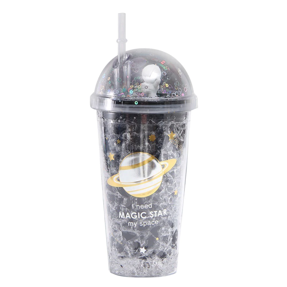 500ml Kids Straw Cup Cute Pattern Design Double Layer Leakproof Portable Children Water Straw Bottle for Boys Girls Type 1