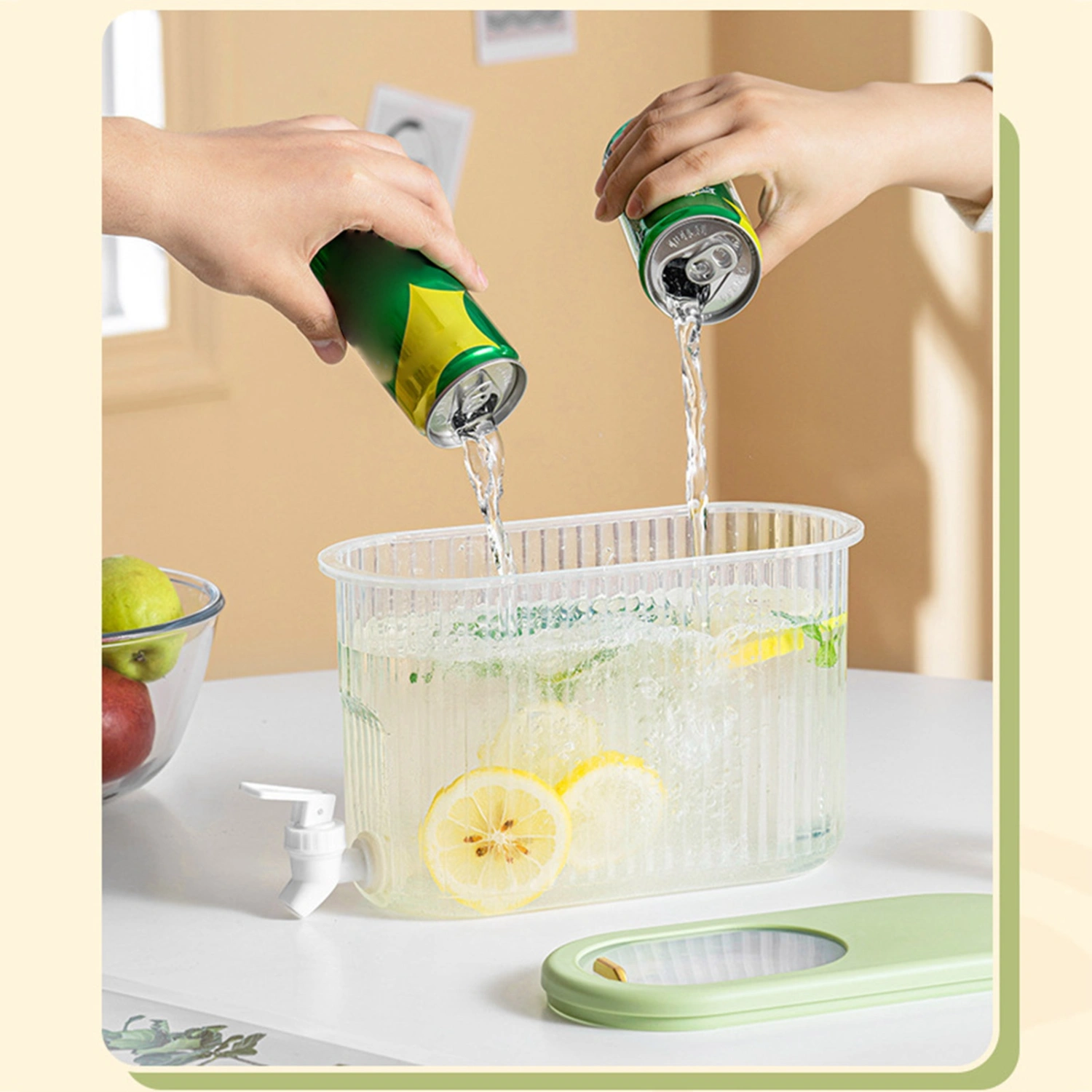 Beverage Drink Dispenser Large Capacity Food Grade Thickened Leakage Proof Cold Kettle with Faucet for Home