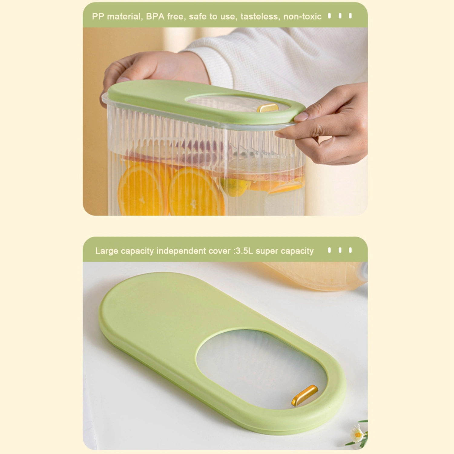 Beverage Drink Dispenser Large Capacity Food Grade Thickened Leakage Proof Cold Kettle with Faucet for Home