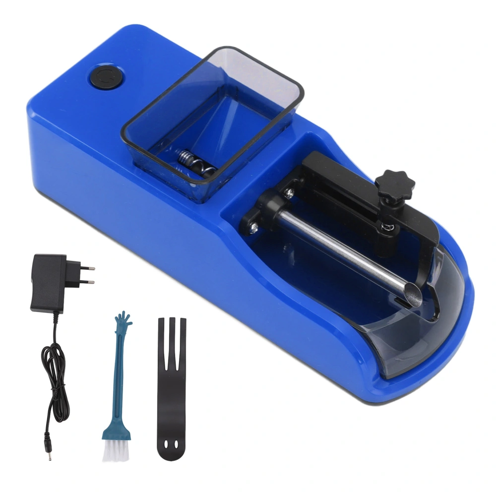 Electric Automatic Cigarette Rolling Machine 8mm Automatic Cigarette Injector Machine Making Smoke Accessories 110‑240V Blue EU Plug