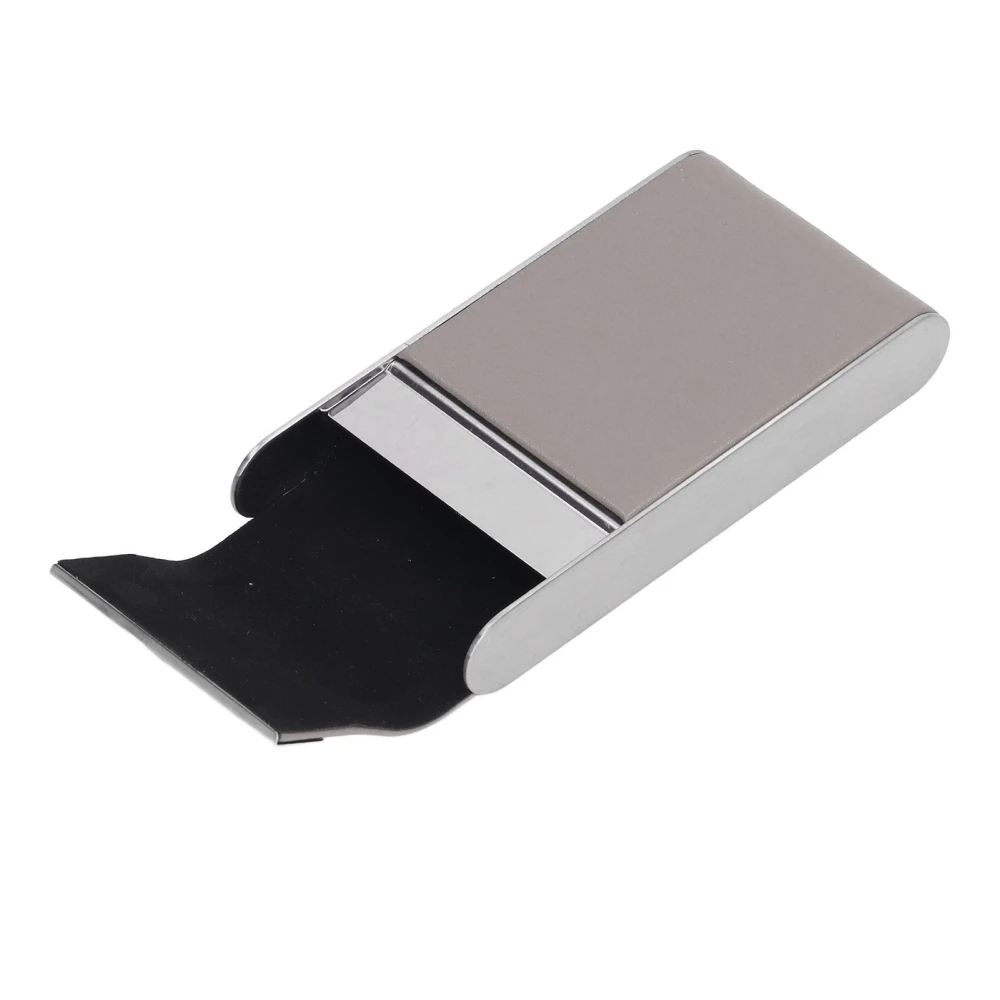 Cigarette Case Stainless Steel Cigarette Container Holder Men Women Portable Cigarette Box Grey