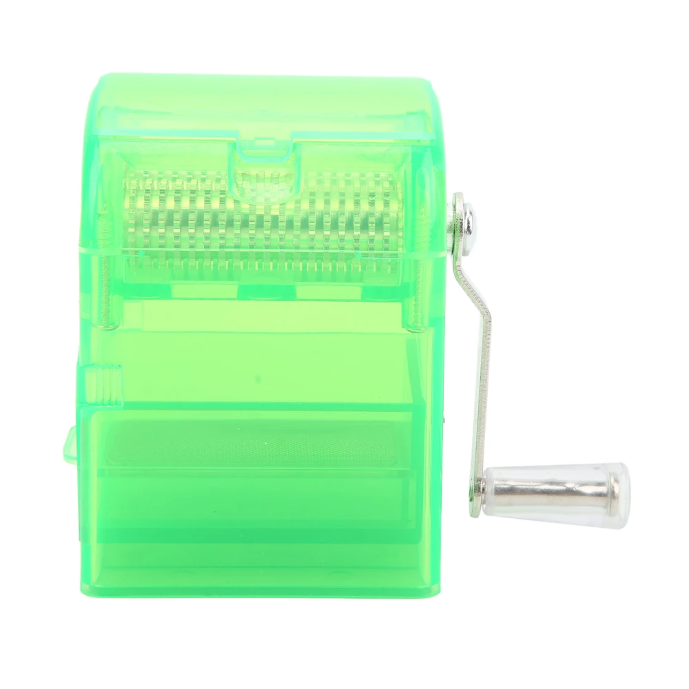 Hand Crank Pattern Smoking Crusher Plastic Cigarette Grinder Hand Operated Tobacco Mill Green