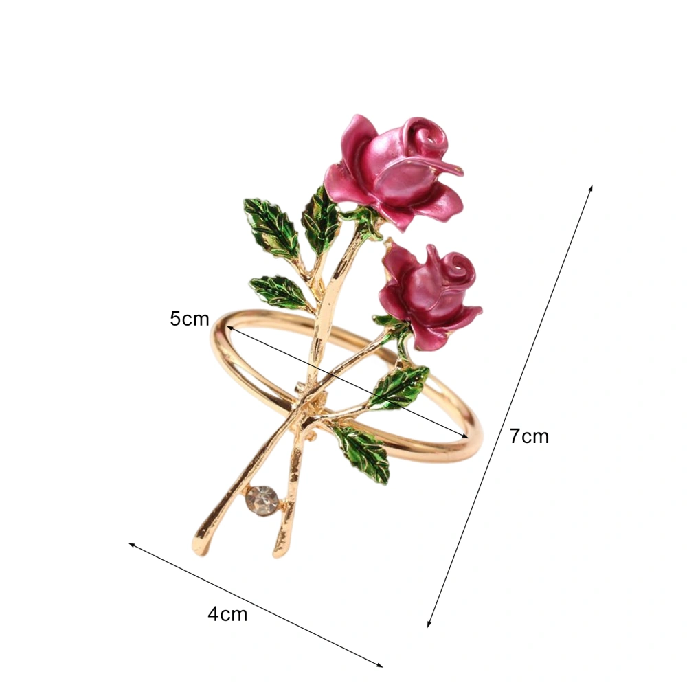 Rose Napkin Ring Alloy Napkin Rings Napkins Rings