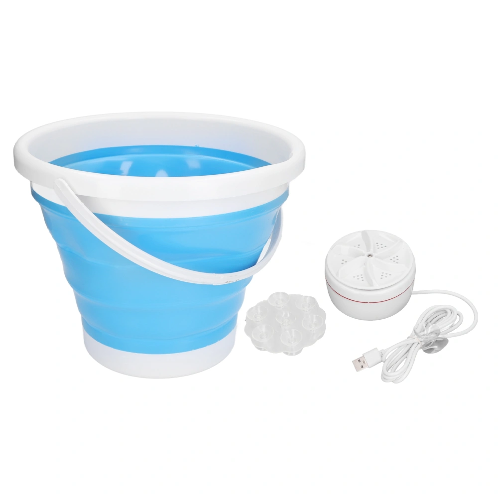 Foldable Washing Machine 5KG Large Capacity Turbine USB Powered Mini Foldable Bucket Washer for Lingerie Underwear