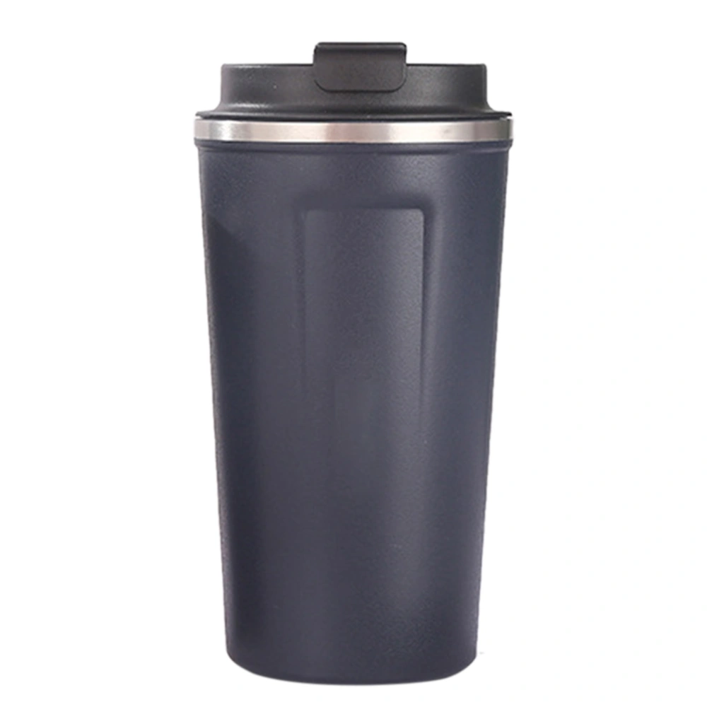 Insulated Cup 304 Stainless Steel Liner Safety Lock Large Capacity Portable Insulated Coffee Mug with Lid for Office Blue 510ml