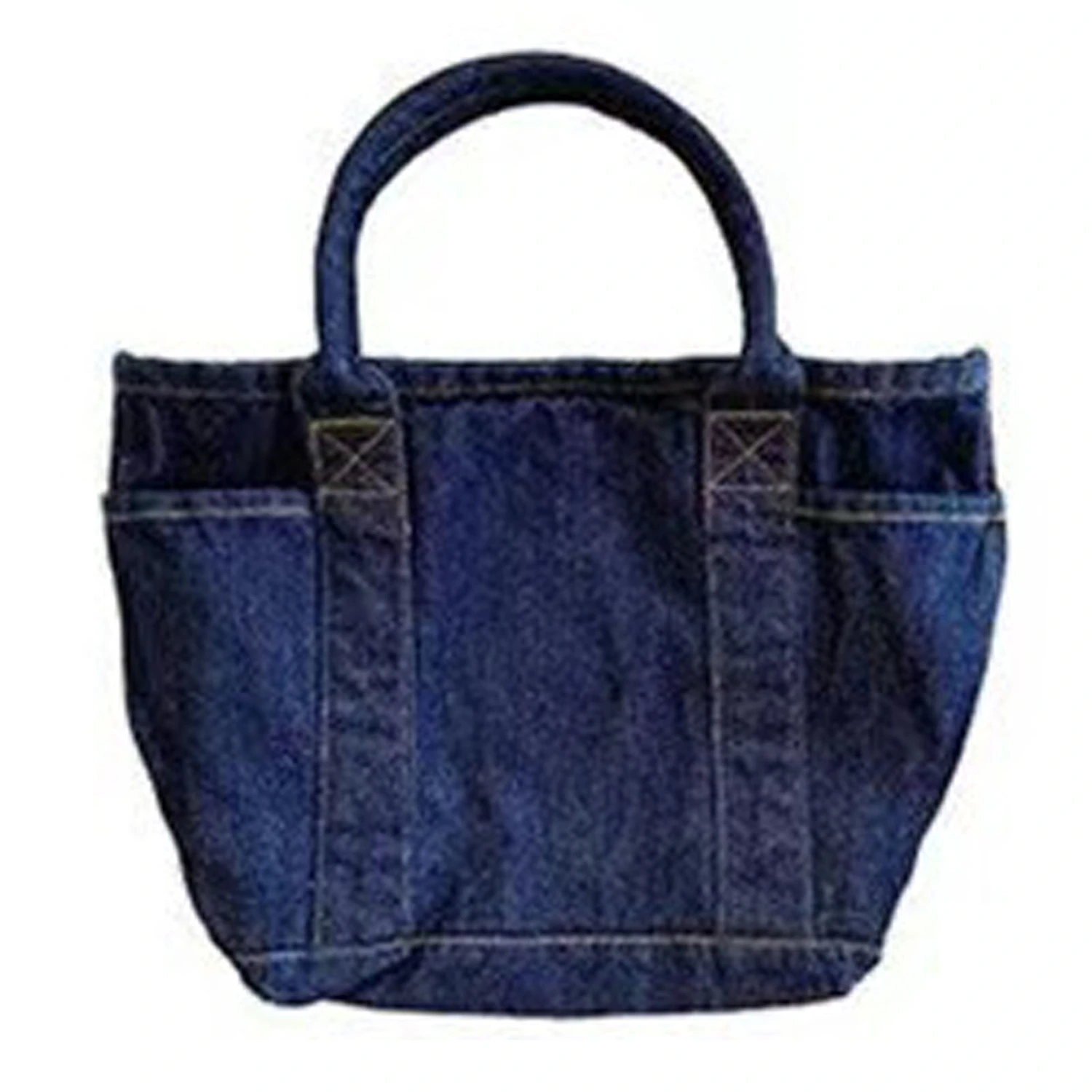 Denim Handbag Cartoon Cute Embroidery Hand Carrying Bags Casual Free Matching Fashionable Tote Dark Blue