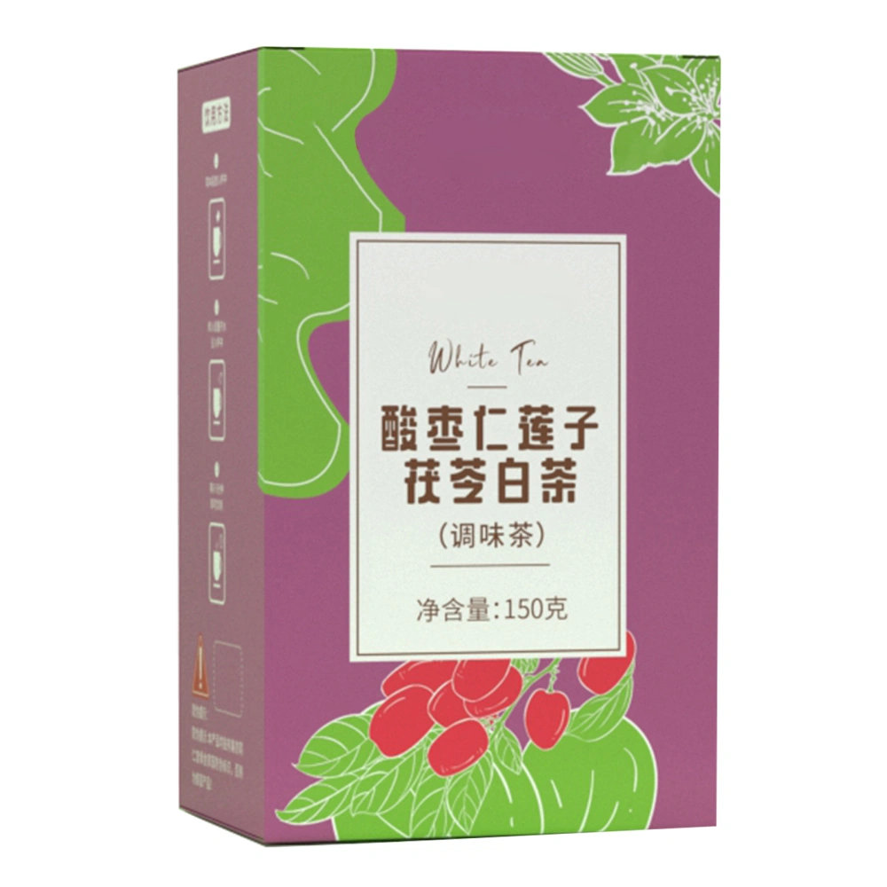 30 Count Sour Jujube Kernel Lily Tea Barley Poria Lotus Seed White Tea Healthy Herbal Tea Bags 150g