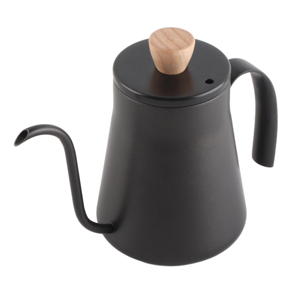 Coffee Kettle 304 Stainless Steel Gooseneck Spout Coffee Pot with Lid Handle for Tea Milk Brewing 400ml Black