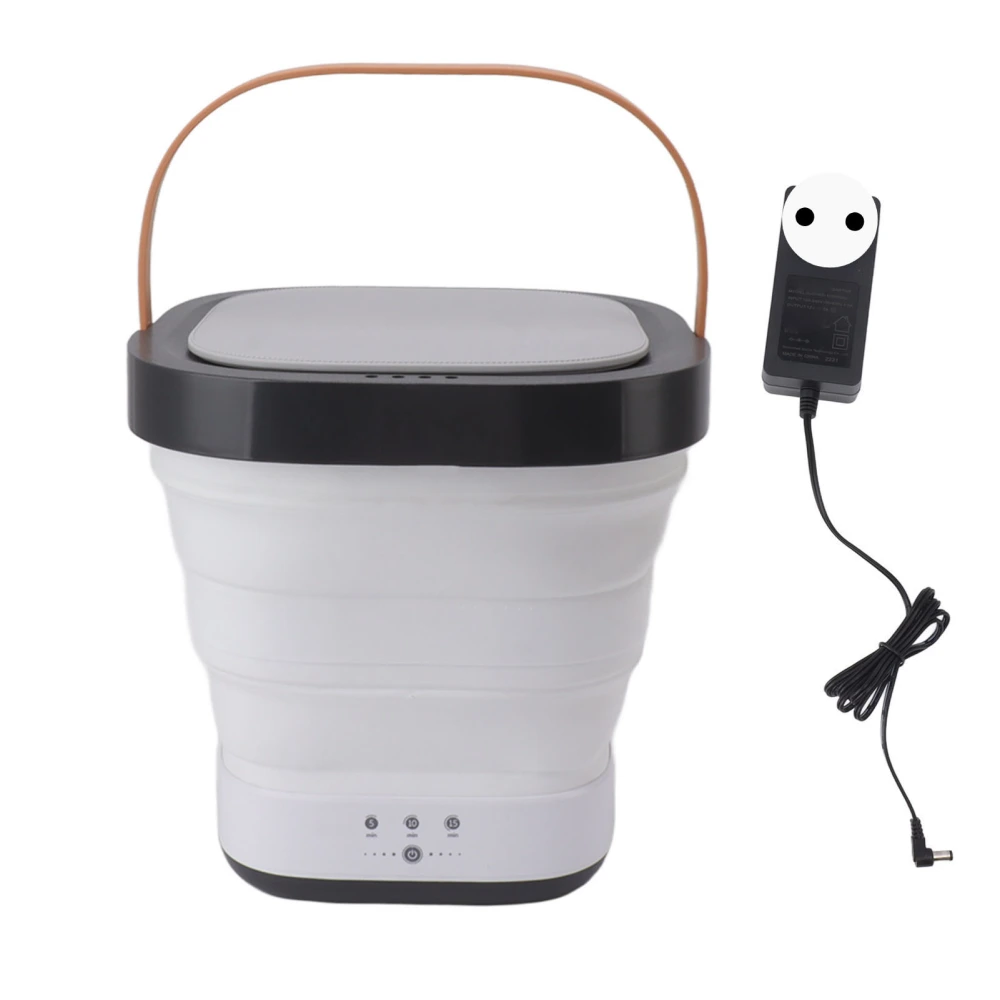 Folding Washing Machine Portable Safety TPE Mini Bucket Washer for Home Travel 100‑240V EU Plug