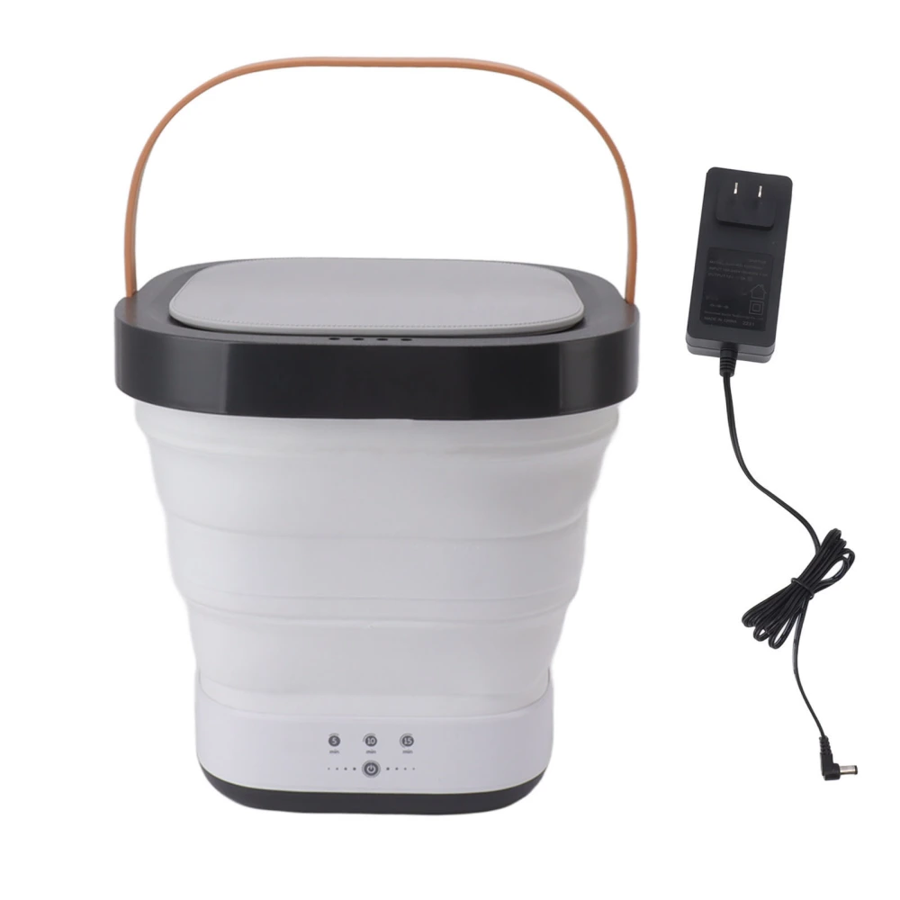 Folding Washing Machine Portable Safety TPE Mini Bucket Washer for Home Travel 100‑240V US Plug