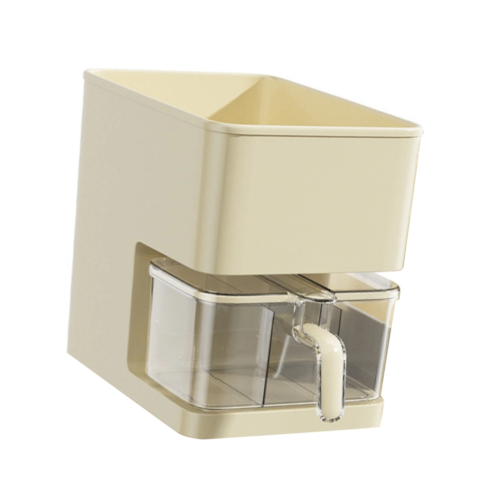 Creamy White Spice Storage Shelf Box Condiment Storage Box Combination Set White Condiment Organizer